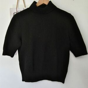 Women's Black Turtleneck Sweater - Size Medium